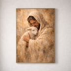 Jesus holding a lamb fine art modern canvas art