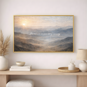 His Mercies Are New Every Morning | Lamentations 3:23 Canvas