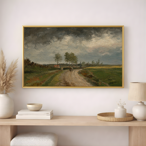 Stormy Country Road | Moody Countryside Landscape Wall Art