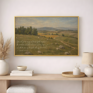 Isaiah 55:12 Landscape Wall Art – Christian Rolling Hills Canvas