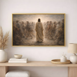 Among The Crowd | Jesus Canvas Wall Art