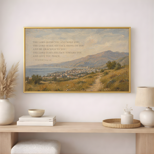 Numbers 6:24–26 Blessing Wall Art – Christian Landscape Canvas