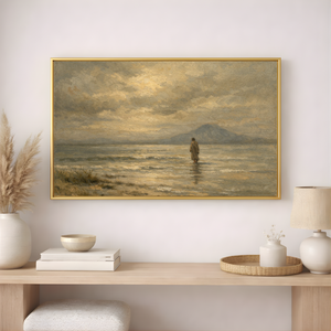 He Walks Upon the Quiet Waters | Jesus Canvas Wall Art
