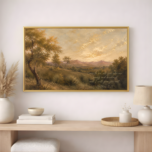 Matthew 11:28 Landscape Wall Art | Come To Me Scripture Canvas