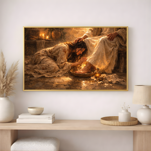 Mary Of Bethany Anointing Jesus | Christian Canvas Wall Art