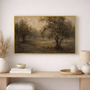 John 15:4 Moody Orchard | Christian Canvas Wall Art