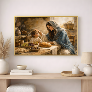 Mary Blessing Jesus | Madonna And Child Canvas Wall Art