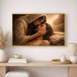 Pieta Of Christ | Mary Holding Jesus Canvas Wall Art