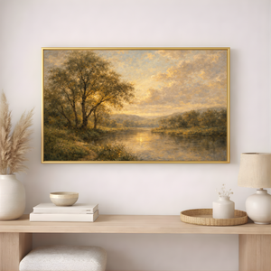 The Golden River | Classical Landscape Canvas Wall Art