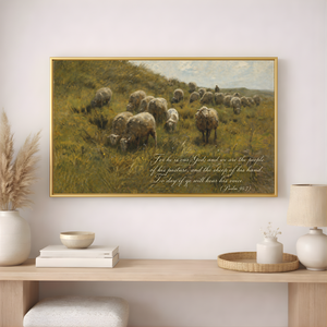 Psalm 95:7 Our Shepherd | Christian Landscape Wall Art