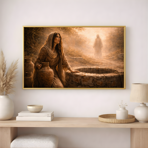 The Woman At The Well | John 4 Christian Canvas Wall Art