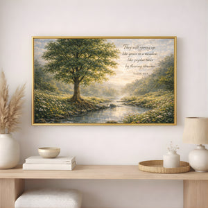 Flowing Streams | Isaiah 44:4 Canvas Wall Art