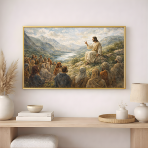 Sermon On The Mount | Jesus Teaching Canvas Wall Art