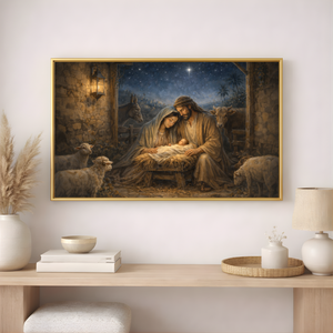 Holy Nativity | Christmas Christian Canvas Wall Art