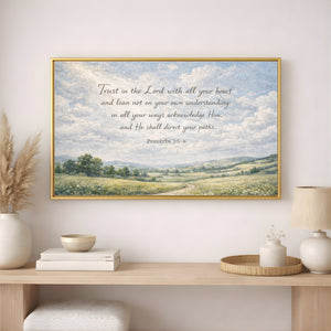 Trust In The Lord | Proverbs 3:5-6 Canvas Wall Art