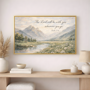 The Lord Will Be With You Wherever You Go | Psalm 23:4 Canvas