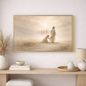The Touch Of Jesus | Healed By Faith Canvas Wall Art