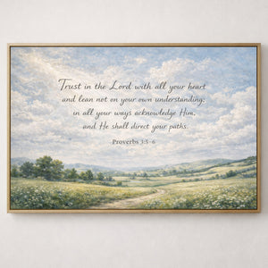 Trust In The Lord | Proverbs 3:5-6 Canvas Wall Art