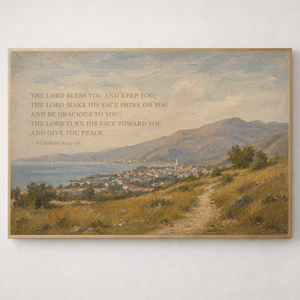 Numbers 6:24–26 Blessing Wall Art – Christian Landscape Canvas