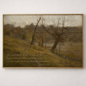 Path of Joy | Psalm 16:11 Christian Landscape Wall Art Canvas Print