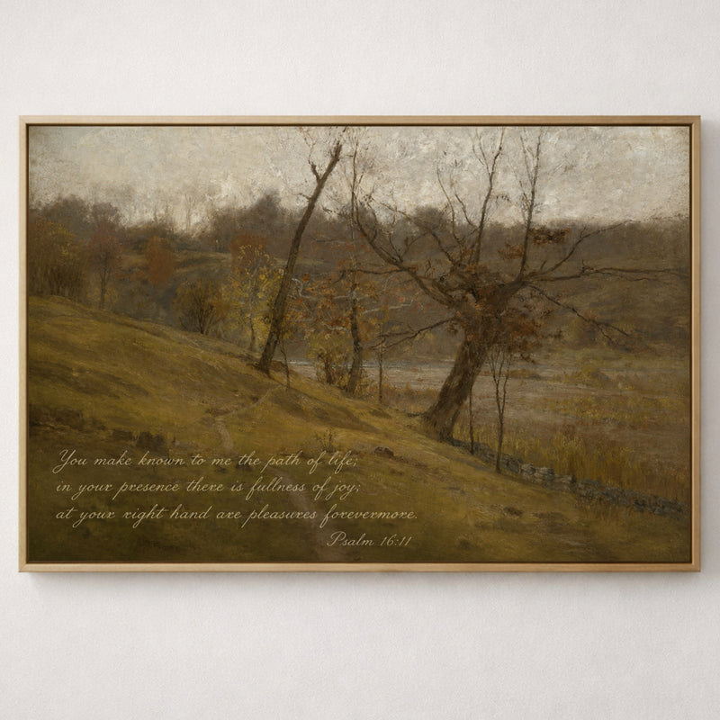 Path of Joy | Psalm 16:11 Christian Landscape Wall Art Canvas Print