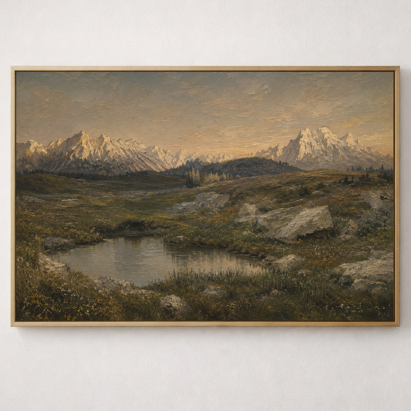 Alpine Stillness | Mountain Landscape Canvas Wall Art
