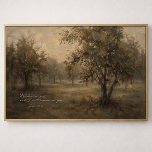 John 15:4 Moody Orchard | Christian Canvas Wall Art