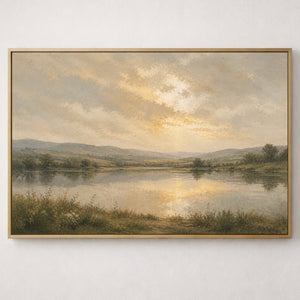 Neutral Pastel Countryside Painting | Christian Canvas