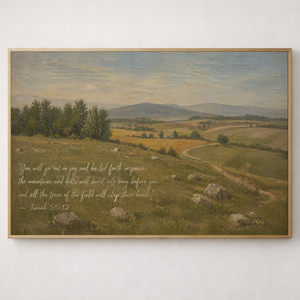 Isaiah 55:12 Landscape Wall Art – Christian Rolling Hills Canvas