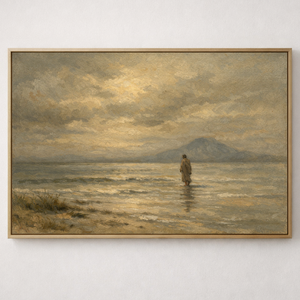 He Walks Upon the Quiet Waters | Jesus Canvas Wall Art
