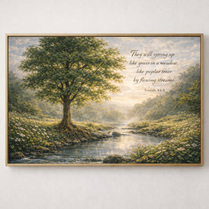 Flowing Streams | Isaiah 44:4 Canvas Wall Art