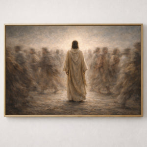 Among The Crowd | Jesus Canvas Wall Art