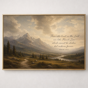 Psalm 125:1 Mountain Scripture Wall Art | Christian Canvas