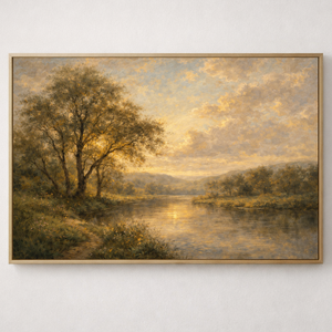 The Golden River | Classical Landscape Canvas Wall Art