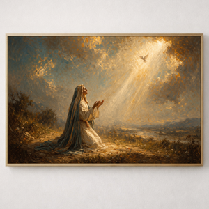 Divine Light | Mary In Prayer Canvas Wall Art