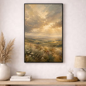 The Gathering Light | Golden Meadows Fine Art Canvas