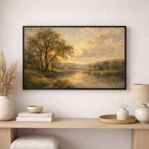 The Golden River | Classical Landscape Canvas Wall Art