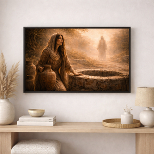 The Woman At The Well | John 4 Christian Canvas Wall Art