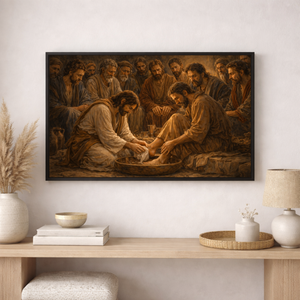 The Humble Servant | Jesus Washing Feet Canvas Wall Art
