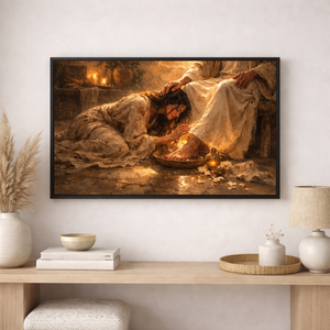 Mary Of Bethany Anointing Jesus | Christian Canvas Wall Art