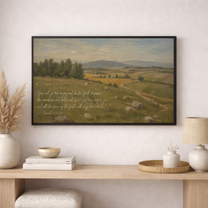 Isaiah 55:12 Landscape Wall Art – Christian Rolling Hills Canvas