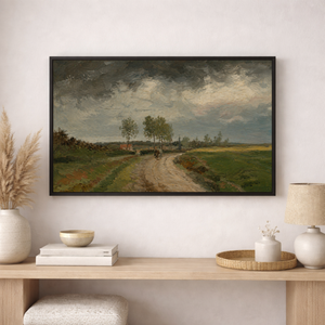 Stormy Country Road | Moody Countryside Landscape Wall Art