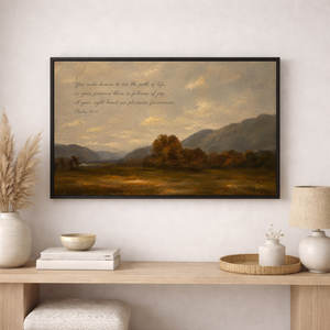Psalm 16:11 Fullness of Joy | Christian Scripture Canvas