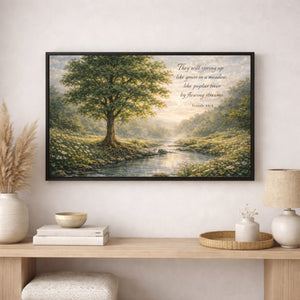 Flowing Streams | Isaiah 44:4 Canvas Wall Art