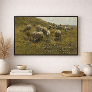 Psalm 95:7 Our Shepherd | Christian Landscape Wall Art