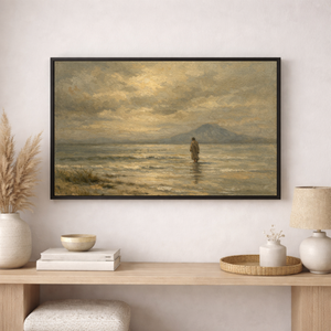 He Walks Upon the Quiet Waters | Jesus Canvas Wall Art