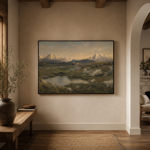 Alpine Stillness | Mountain Landscape Canvas Wall Art