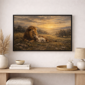 Prophetic Kingdom | Lion And Lamb Canvas Wall Art