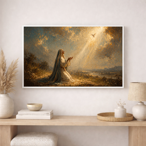 Divine Light | Mary In Prayer Canvas Wall Art