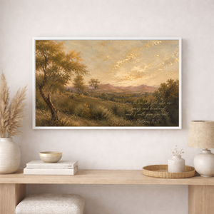 Matthew 11:28 Landscape Wall Art | Come To Me Scripture Canvas